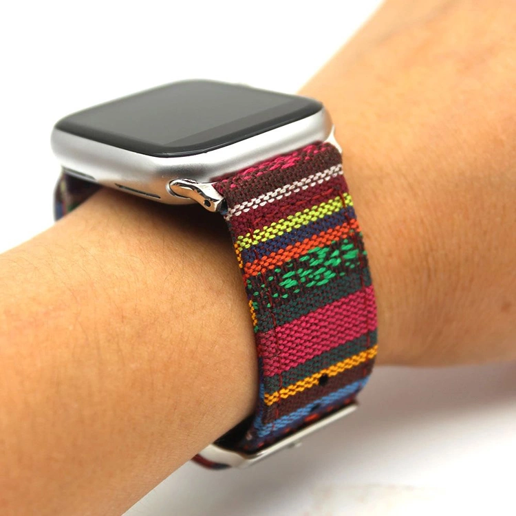 20/22mm 2 Pieces Handmade Custom Genuine Canvas Watch Strap for Apple Watches