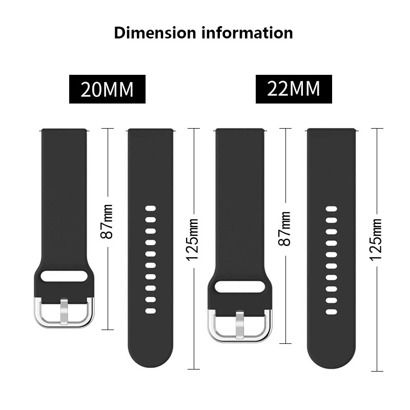 Factory Price Silicone Watch Strap Replacement for Samsung 20mm 22mm Silicone Rubber Sport Watch Band Strap for Galaxy Active/ 2 for Apple Watch Wholesale