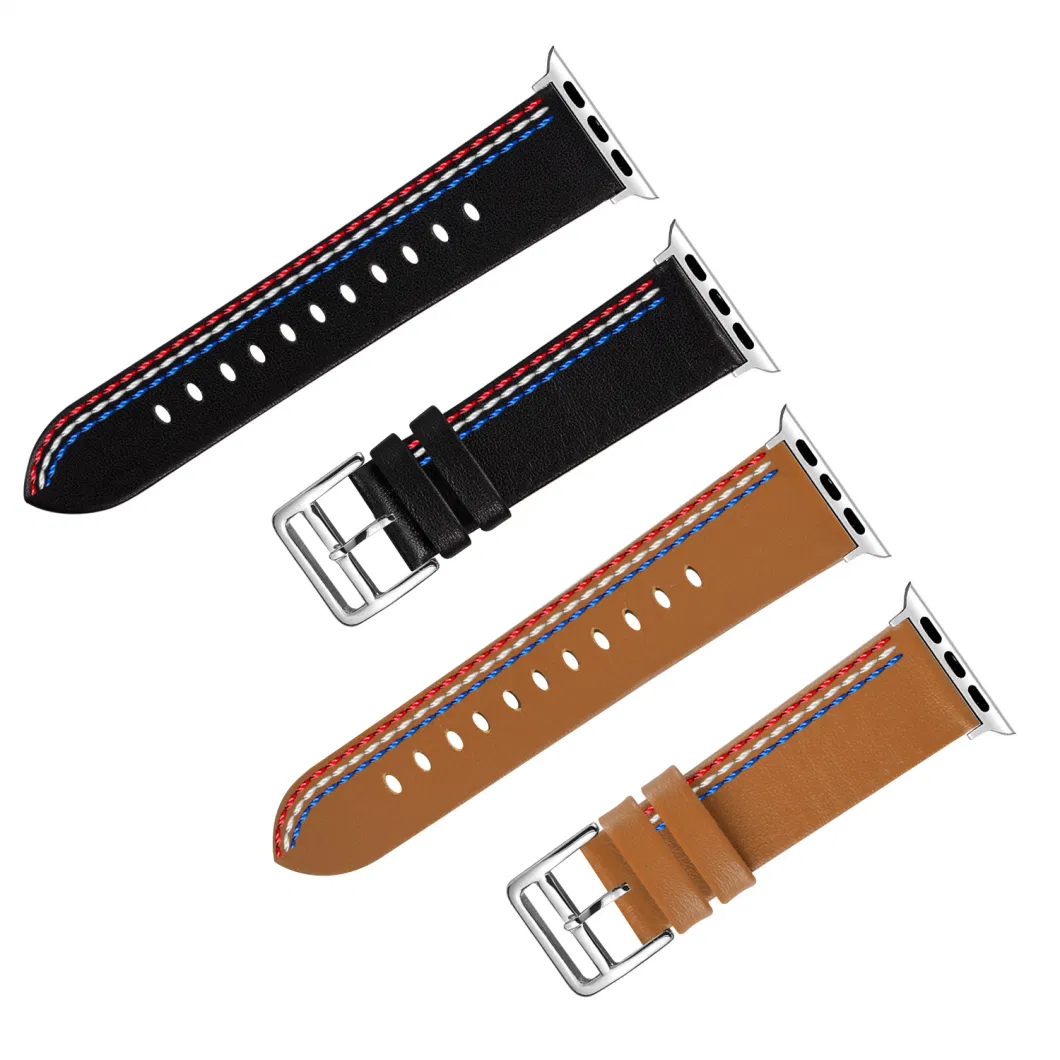 New Design Luxury Colorful Genuine Leather Replacement Watch Strap for Iwatch