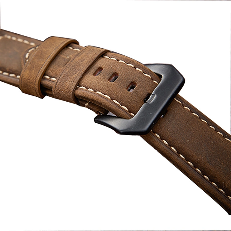 22/24mm 2 Pieces Genuine Leather Watch Strap for Wristwatch