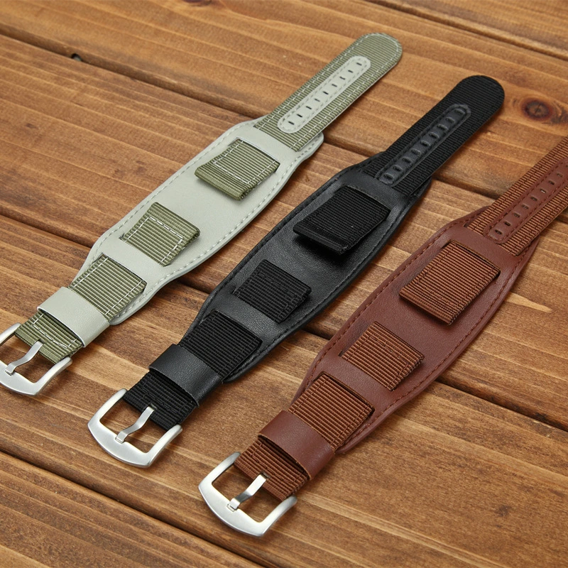 Factory Wholesale Sport Watch Band Cool Casual Military Watch Leather Watch Strap