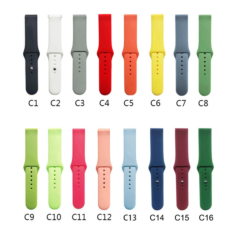 New Official Style Replacement Silicone Watch Strap for Huawei Watch Gt Gt2 Silicon Gel 20 22mm Belt Buckle Watch Band for Samsung for Silicone Apple Watch Band