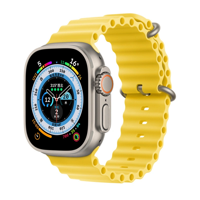 Newest Ocean Strap for Apple Watch Ultra 49mm Se 8 7 6 5 3 45mm 41mm 42mm 38mm Silicone Sport Bracelet