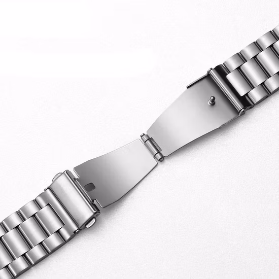 Deployment Clasp Men Stainless Steel Adjustable Metal Watch Strap for Apple Watch