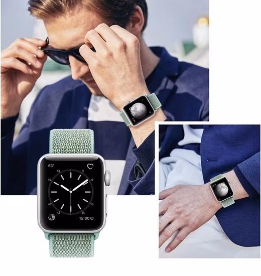 Sport Loop Woven Fabric Nylon Bracelet Watch Band Strap for Apple Watch