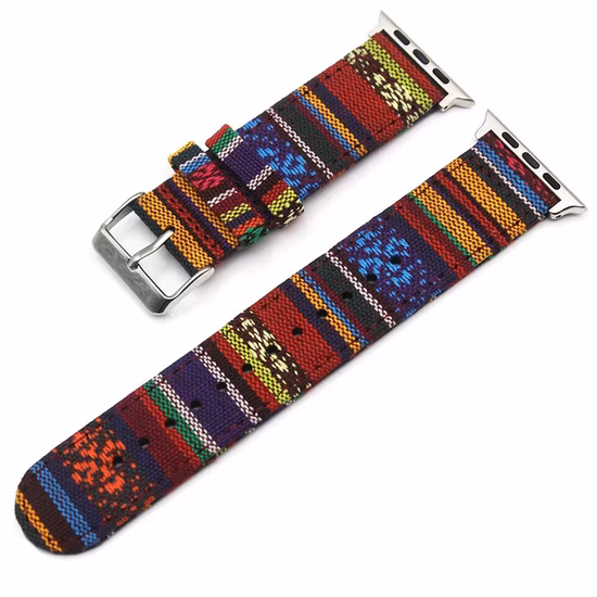 20/22mm 2 Pieces Handmade Custom Genuine Canvas Watch Strap for Apple Watches
